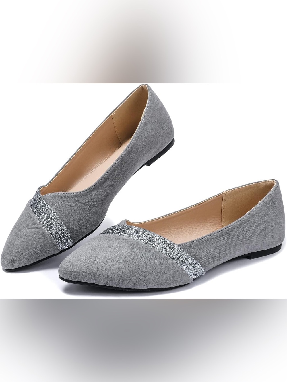 Roozin Glitter Flats (BLACK)